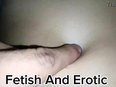 an amateur gives a sensual massage to her belly