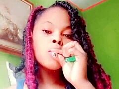 Does Monique show her phat pussy in this steamy sex scene, teasing with swollen lips?