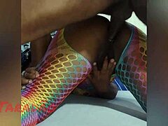 Cuzinho guloso da preta gets anal assfucking and muff diving in a homemade massage.