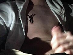 A woman gives a blowjob in the car with her friend