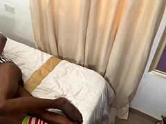 African boy fucks stepsister's pussy home alone