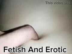 an amateur gives a sensual massage to her belly