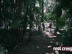 Blonde Babe Lost In Forest! Horny Maniac Drags Her For Wild Sex!