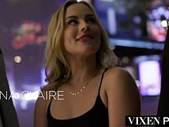 anna claire at the gym gets a workout with two big black cocks