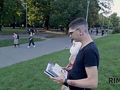 Nerd European Blonde Couple Rimjob Ass Licking Fetish Looks Great