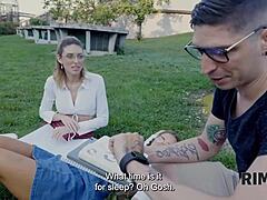 Nerd European Blonde Couple Rimjob Ass Licking Fetish Looks Great