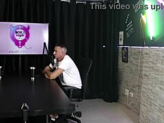 Brazilian couple kisses before ass tits pussy sucking in sheer red