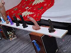 Petite stepsister tests dildos in rough anal challenge with dp included!