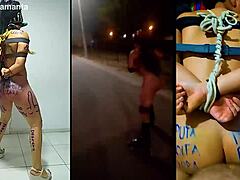 Bound slut Samantha gets fucked in BDSM humiliation session