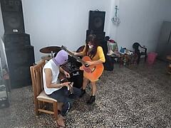 best friend masturbates in music room