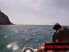 asian girl performs public blowjob during holiday