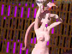 megurine luka in alien project diva nude mod with bunny costume.