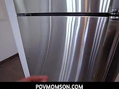 Busty stepmom in orange lingerie for tony