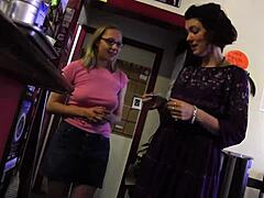 Look at this couple, 'We love huge dildos in our pussies!'