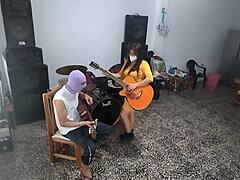 best friend masturbates in music room