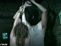 interrogation of cute dreadgirl in trailer with bondage fetish 🚔