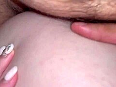 Closeup of fucking hot blonde babe passionately.