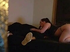 Amber has a warm mouth for rookie cameraman