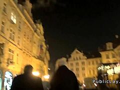 i picked up this european brunette amateur for a public bang.