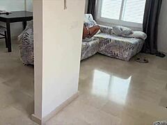 My cousin catches me masturbating and blackmails me.