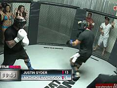 chubby brunette slut with big tits fucks fighter... damn!