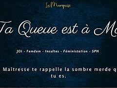 French femdom session with jerk off instructions and dirty talk