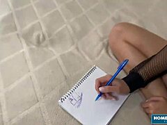 Sexy brunette Amanda Clarke in a homemade video