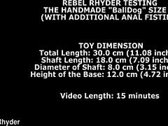 Testing handmade Balldog XL with intense anal fisting