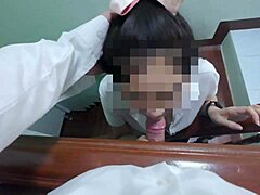 Thai teen slut gives pov blowjob leading to creampie in outdoor roleplay