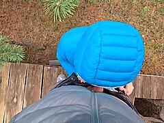 Путката ми стиска хуя му яко на открито публично милф мастурбация