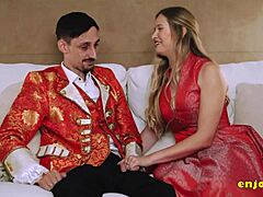 Blonde Adores Deep-Throating And Fucking Passionately