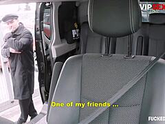 Cute beautiful blondie lola taylor feels pleasure riding big cock in backseat