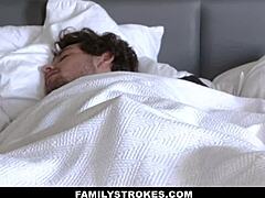 Hot Russian stepmom Crystal Rush soothes her stepson's huge erection