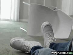 I suck and ride my stepbrother's juicy cock in a threesome with his girlfriend