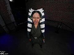 I watch Ahsoka blow and ride Anakin's monster cock in VR cosplay.