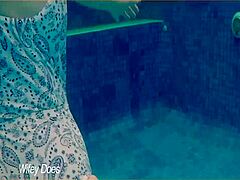 Milf Flashes Tits In Hotel Pool?