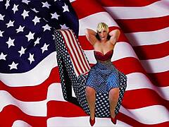 Granny America Enjoys Fourth Of July Stick And Lick Orgasms