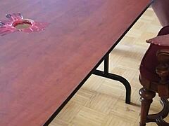 stomping cum out of cock