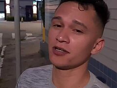 Backstage scene of naughty stepmother giving to stepson