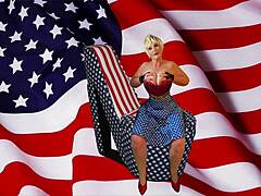 Granny America Enjoys Fourth Of July Stick And Lick Orgasms