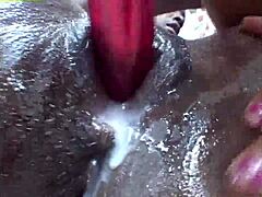 Ebony amateurs in office scene