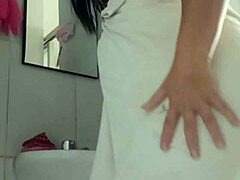 Hot mature woman in shower prepares for doggystyle fuck with big ass