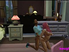 Девушка ловит свою фута-соседку по комнате мастурбирующей и наказана еблей в задницу