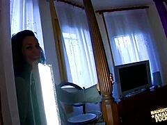 Another Experienced Guy Cums All Over This Slutty Bitch's Super Fake Big Titties