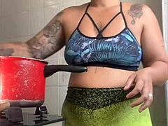 Does This Married Woman Really Cook, Or Just Flash Her Swollen Pussy Online?