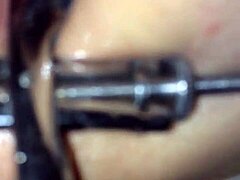 Beautiful shemale uses speculum to stretch my ass before fucking with toys