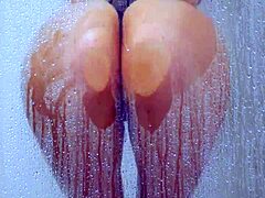 College Tanned Gorgeous Girl Take A Shower In Bikini