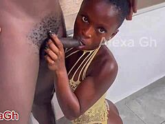 5 Step Sons Gangbang Petite African Teen In Doggystyle Creampie.