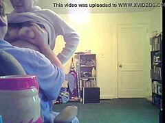 loris shows tits in living room