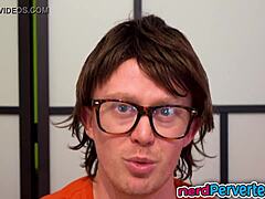 British woman with tattoos interviewed by nerd in casting